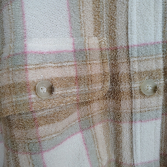 New! American Eagle Oversized Plaid Shacket XL – Cozy Classic Fleece - Picture 10 of 12